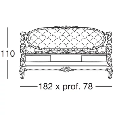 Dedalo Triple couch