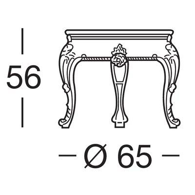 Dedalo kerek kisasztal márványlappal