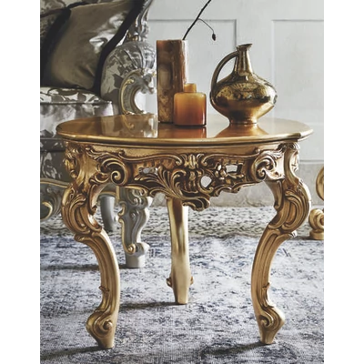 Eolo kerek kisasztal márványlappal