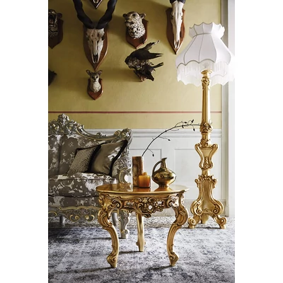 Eolo kerek kisasztal márványlappal