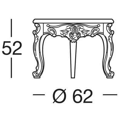 Eolo kerek kisasztal márványlappal