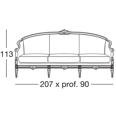 Eros Triple couch