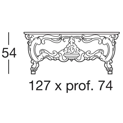 Orfeo Coffee table with glass top