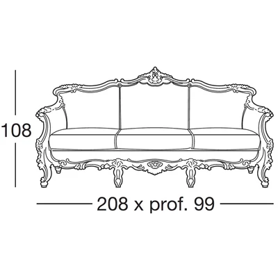 Omero Triple couch