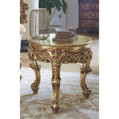 Plutone kerek kisasztal kristálylappal