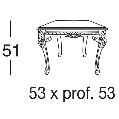 Ares Square-shaped lamp table with crystal top