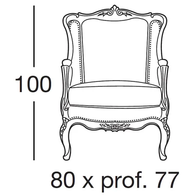 Bergère Armchair, Baroque style “bergère”