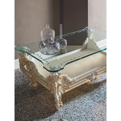 Mercurio Coffee table with glass top