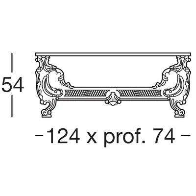 Mercurio Coffee table with glass top