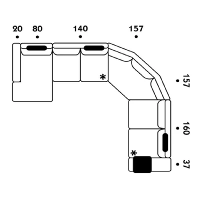 Alice Corner seating unit