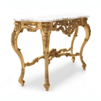 Selene console with marble top