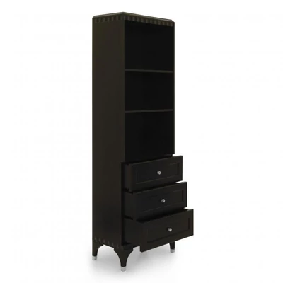 Ellipse bookshelf with 3 drawers