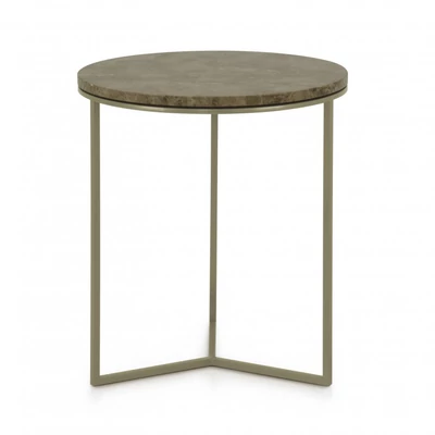 Trio round lamp table with marble top