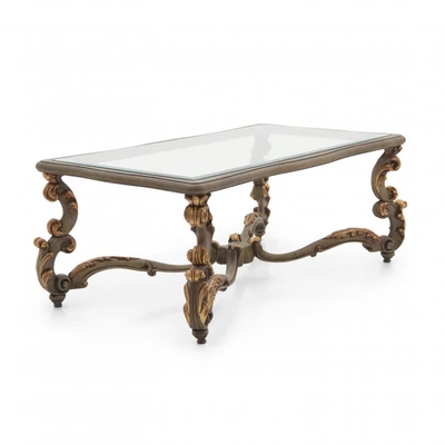 Firenze coffee table with glass top