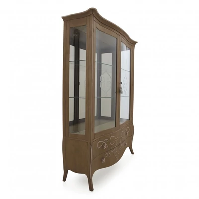 Butterfly 2-doors display cabinet with 2 drawers