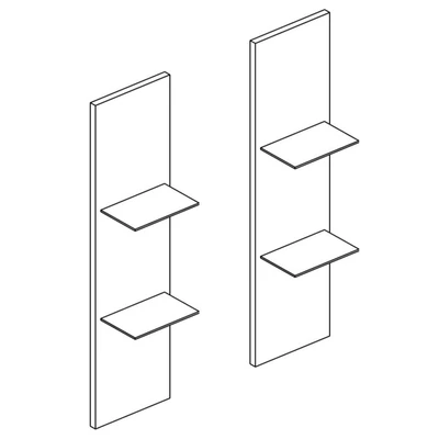 ST Treviso Day DVD holder shelf (2 pcs)