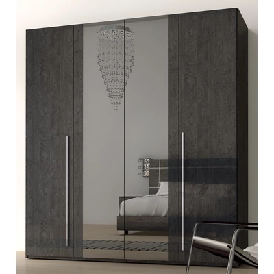 ST Sarah 4-doors cabinet, with 2 mirrored doors in the middle