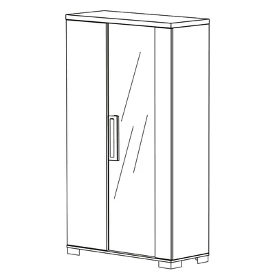 ST Sarah Day 2-doors display cabinet with lighting