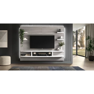 ST Wall Unit Day TV wall panel - light oak