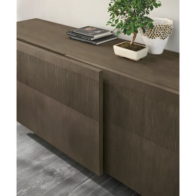 Tálalószekrény; 2 tolóajtós; vízszintes díszbetéttel – TO Frame