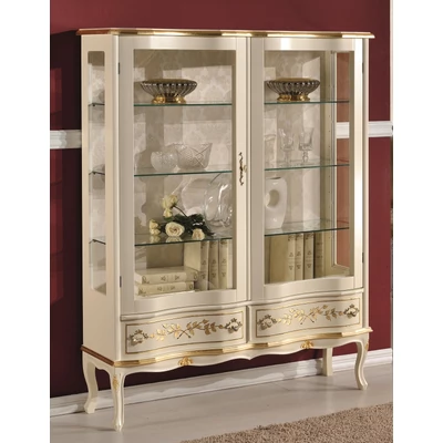 Verde 2-doors small display cabinet with 2 drawers