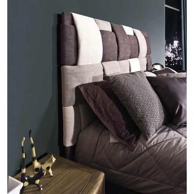 Elegance franciaágy keret ágyneműtartóval, kárpitozott fejvéggel - 160 cm