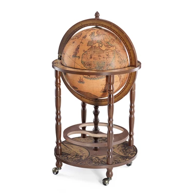 Minerva elegant drink holder globe, with wheels