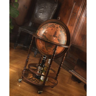 Minerva elegant drink holder globe, with wheels