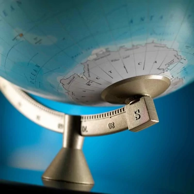 Asztali földgömb - ZF James Cook - részlet a földgömbről