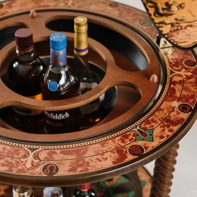 Álló italtartó földgömb - ZF Bacco - részlet a földgömbről