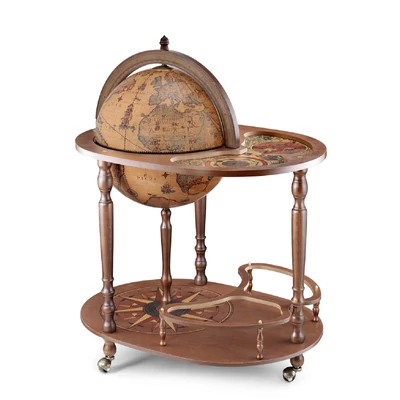 Tálalókocsis italtartó földgömb - ZF Giasone - részlet a földgömbről