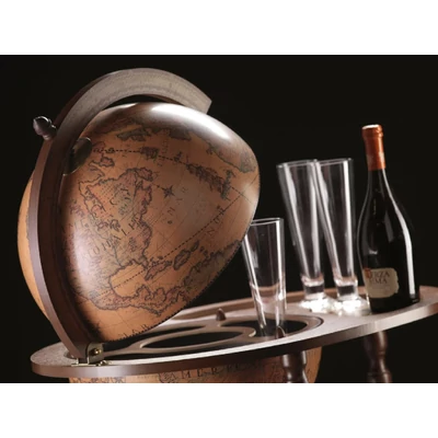 Tálalókocsis italtartó földgömb - ZF Giasone - részlet a földgömbről