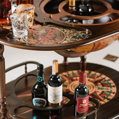 Globe Drinks Cabinet with Serving Trolley – ZF Artemide