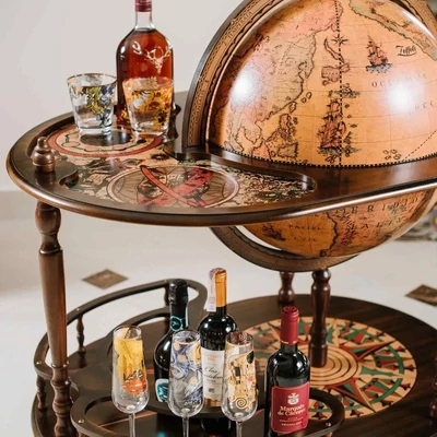 Globe Drinks Cabinet with Serving Trolley – ZF Artemide
