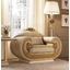 AC Leonardo Day Armchair with cylindrical cushions with Cat. leather