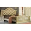 BC Serena Double bedstead with capitonné padded headboard - beige