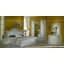 BC Serena bedroom - white-silver with 180x200 cm bed, with 6-doors cabinet