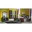 BC Serena bedroom - black-silver with 180x200 cm bed, with 6-doors cabinet