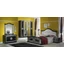 BC Serena bedroom - black-silver with 180x200 cm bed, with 6-doors cabinet