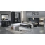 BC Sofia bedroom - black-gold with 180x200 cm bed, with 3-sliding doors cabinet