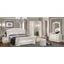 Aida bedroom - white-silver with 160x200 cm bed, and 4-doors cabinet