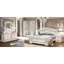Aida bedroom - white-silver with 160x200 cm bed, and 4-doors cabinet