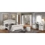 Aida bedroom - white-silver with 160x200 cm bed, and 4-doors cabinet