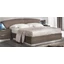 Platinum Double bedstead with curved headboard - silver birch