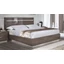 Platinum Double bedstead with high headboard - silver birch