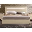 Ambra Double bedstead with wooden headboard, and LED-light