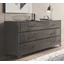 Maia Double chest of drawers with MAIA handle, with high legs - silver birch
