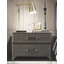 Maia MAXI Night table with MILANO handle, with high legs - silver birch