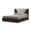 Smart Double bedstead with upholstered headboard - veined walnut