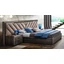 Elite Double bedstead with upholstered headboard - silver birch